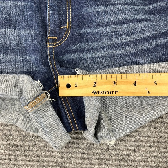 American Eagle Outfitters Denim Shorts Women 4 Mid Rise Rolled Cuff Stretch - Picture 11 of 14